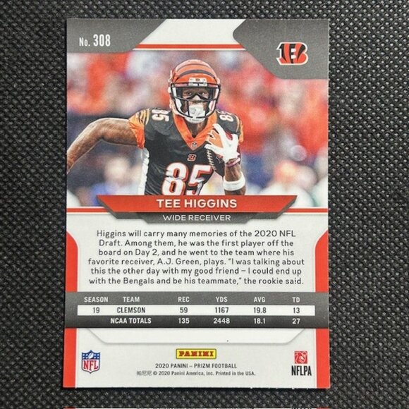 2020 Panini Prizm Tee Higgins RC Cincinnati Bengals Rookie - Picture 2 of 2